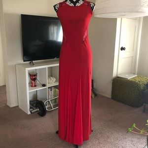 ❤️💃🏾Sexy Red Mesh Panel Maxi dress💃🏾❤️